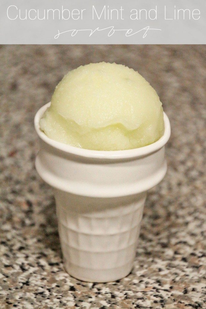 Cucumber Mint and Lime Sorbet Rainstorms and Love Notes